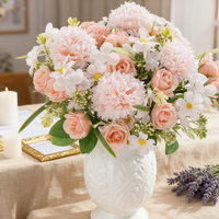 Artificial Flower Silk Rose Wedding Headwear Home Room Table Festival Decora Vase Bridal Bouquet Outdoor Yard DIY Gifts Hot Sele