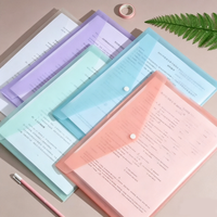 5/10/20Pcs A4 Transparent Plastic File Folders Waterproof PP Document Storage Bags-For Student Test Papers & Office Organization