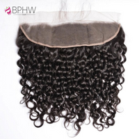 Ear to Ear 13x4 Lace Frontal Water Wave 4x4 Closure Only Water Wave Pre Plucked Swiss Transparent 100% Remy Human Hair BPHW Hair