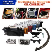 Motorcycle Oil Cooler Oil Radiator Kit For Honda Monkey Yamaha Kawasaki 50cc-140cc Pit Dirt Bike Scooter Moped Enduro Motocross