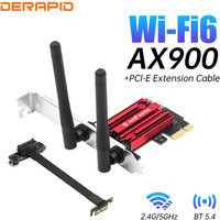 WiFi 6 Network Card PCIe X1 Dual-Band Wireless 2.4G/5GHz 5.4 Wi-Fi6 Bluetooth High Speed Antennas for Windows 10/11 Desktop PC