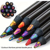 5pcs rainbow pencils, magical gradient color - dust-free, wire diameter of 2mm or more, suitable for ages 14 and above