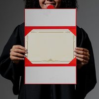 Trifold Graduation Certificate Holder PU Diploma Cover Document Protector Holder Award Certificate Display Folder for Marriage