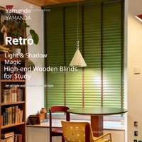 Custom Size Mid-Century Wooden Shutters Living Room Study Bedroom Privacy Blinds Blackout Fensterläden Home Improvement HQ40C