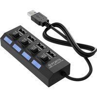 4 In 1 USB 3.0 Hub 7 Port With LED Indicator Independent Switch Control For Laptop Flash Drive Hard Disk Printer Camera Keyboard
