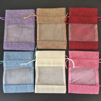 25/50pcs Linen Jute Organza Gift Candy Bags Wedding Favors for Guests Birthday Party Supplies Christmas Small Drawstring Pouches