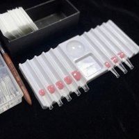 *SN Plastic Multi-purpose Nail Art Pen Holder 10-Compartment Brush Stand With Color Palette Organize And Display Manicure Tool