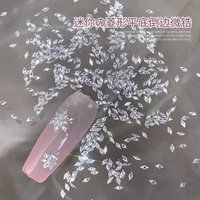 100Pcs Ice-Transparent Mini Sparkle Nail Art Rhinestone 1.5x3mm Horse eye/Rhombus 3D Glitter Nail Diamond DIY Chic Tiny Crystal