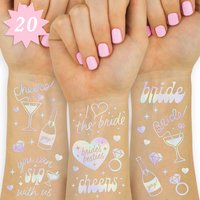 1 Sheet Cheers Bachelorette Temporary Tattoo Iridescent Styles Bachelorette Party Decoration Bridesmaid Favor Tattoo Sticker
