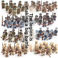 Building blocks World War II soldier figures, marine humanoid dolls educational toys mini figures birthday gifts cartoon figures