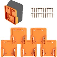 5Pcs Battery Holder Compatible for Ridgid 18V Battery Wall Mount Battery Storage for Work Van, Shelf, Toolbox