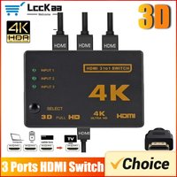 4K 2K 3x1 HDMI Cable Splitter HD 1080P Video Switcher Adapter 3 Input 1 Output Port HDMI Hub for Xbox PS4 DVD HDTV TV PC Laptop
