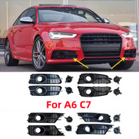 Front Bumper Grille Fog Lamp Cover For Audi A6 2016-2018