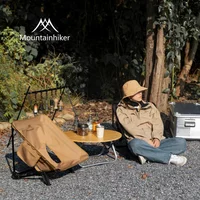MOUNTAINHIKER Ultra-Light Low-Profile Folding Beach Chair Portable Mesh Outdoor Camping Hiking Stool for Ground Use