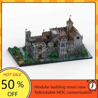 112744PCS MOCMedieval Castle Custom Puzzle Model Complete Medieval Castle Technical DIY Assembly Set Toy For Holiday Gift