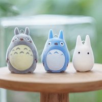 6pcs Cute Totoro Ponyo Flocking Keychain Studio Ghibli Bag Charm Hayao Miyazaki Anime Peripheral Toy Car Decor Collectible Gifts