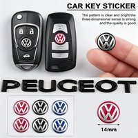 Volkswagen Car Remote Key Emblem Sticker Aluminum Keys Decoration Decal For GTI Polo Jetta Beetle ID.3 CC Golf MK7 Passat Tiguan