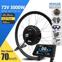 AliExpress KUNTENG E-BIKE MXUS Ebike Conversion Kit 72V 3000W 3.0tire Brushelss Gearless Rear Hub Motor Wheel 26