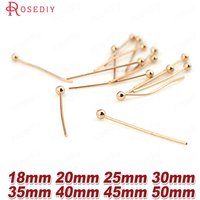18MM 20MM 25MM 30MM 35MM 40MM 45MM 50MM 18K Gold Color Brass Ball Pins Connect Beads Pins High Quality Diy Jewelry Accessories