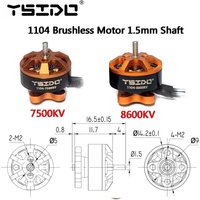 4Pcs Brushless Motor 1104 7500/8600KV 1.5mm Shaft for RC Drone 90-110mm FPV Racing Multirotor Quadcopter Alpha A75 Beta75X Crux3