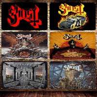 FLAGDOM 90X150CM 3X5Ft Ghost Rock Band London Rock Band Polyester Printing Band Banner For Decor