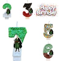 One Piece Theme Candles Cartoon 0-9 Number Cake Anime Figure Monkey D.Luffy Party Birthday Anniversary Cake Decoration Kids Gift