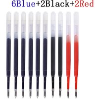10pcs/set Plastic Ballpoint Pen Refills 99mm Length 0.5mm Pressed Writing Pen Replaceable Rods School Office Stationery Supplies