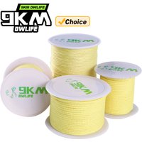 9KM Braided Kevlar Cord Yellow Fishing Line braided line High Tensile Strength Flame Retardant Kite String 50-200ft 40-1000lb