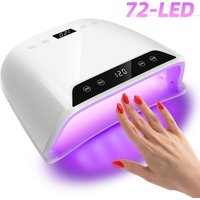 320W Big Space UV LED Nail Lamp For Manicure Drying Gel Nail Polish 72 LED Nail Dryer With Two LCD Screens Nail Salon Tools