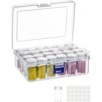 24/38/48/60 Grids Diamond Painting Box With Labels Clear Bead Organizer For Nail Jewelry DIY Crafts