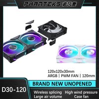PHANTEKS D30-120 12cm ARGB splicing-free chassis cooling fan 30mm thick 7 blades high wind pressure four-sided illusion