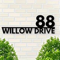 Custom Metal Address Plaque - Modern Address Plaque for Homes, Apartments, or Companies,Apartment Sign | Smooth Metal Sign