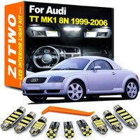 ZITWO 10 pièces Canbus voiture LED intérieur carte dôme Kit pour Audi TT TTS 8N 8N3 8N9 MK1 1999 2000 2001 2002 2003 2004 2005 2006