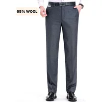 Pantalon en laine pour hommes de qualité supérieure-pantalon de costume Traf, formel d'affaires, pantalon pour hommes, pantalon pour hommes, pantalon habillé en laine de Naples pour hommes
