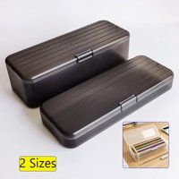Cosmetic Storage Box Transparent Plastic Pen Holder Makeup Brush Storage Bucket Student Stationery Storage Box
