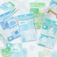 50pcs Dream Memories Series Ins Message Notes Paper DIY Scrapbook Handmade Collage Material Craft Paper School Office Supplies