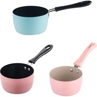 Milk Pan Stainless Steel with Long Handle Milk Pot Non Stick Sauce Pan for Outdoor Camping Breakfast Gas Stove RV Travel