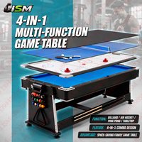 4-in-1 Multifunction Game Table Foldable Billiard Pool Ice Hockey Ping Pong Conference Dining Indoor Entertainment Furniture