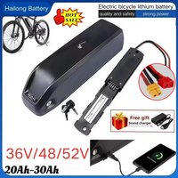 Hailong E-Bike Akku 36V 48V 52V Wasserdichter Li-Ion Akku für Fahrräder, 20Ah 30Ah, für Bafang Motoren, 250W-1500W