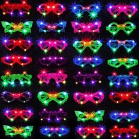 Glow In the Dark Glasses Bulk Kids Light Up Glasses LED Party Glow Sunglasses Glasses for Christmas Wedding Party Favor Supplies