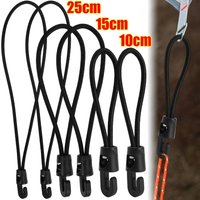 5/1Pcs Bungee Cord with Hooks 10/15/25cm High Elasticity Expander with Hooks Rubber Tensioner with Hooks for Camping Tarpaulin