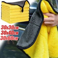 AliExpress NONE Car Wash Microfiber Towel 30x30/60CM Car Cleaning Drying Cloth Hemming Car Care Cloth Detailing Car Wash Towel