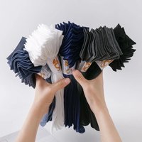 5pairs Set Bamboo Fiber Men's Socks Summer Thin Stripe Breathable Long Sock Men Silk Sports Socks Business Socks