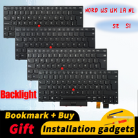 US Nordic Swedish Slovenia Netherlands Latin Spanish UK for Lenovo ThinkPad T470/T480/A475/A485 Backlit Keyboard
