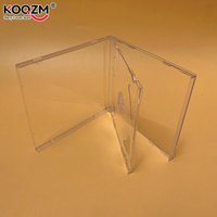 Clear Bottom CD Box Double Disc Black Bottom CD Empty Box Transparent Bottom Double-sided CD Box CD Case PP CD Bag For 2 Discs