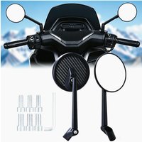 AliExpress NONE Motorcycle 8mm 10mm Handlebar Rearview Mirror Universal Round Side Mirror Carbon Fiber Rear view Bobber Touring Dirt bike