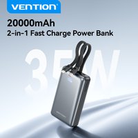 Vention 35W 20000mAh 10000mAh Power Bank PD Fast Charge Portable PowerBank for iPhone Xiaomi Samsung External Battery Charger