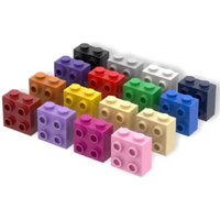 10pcs Compatible Assemble Particles 22885 Brick Modified 1x2x1.66 with Studs on 1 Side compatible with 22885 Assembles Particles