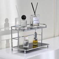 Metal Desktop Layered Storage Rack, Double-Layer Desk Storage Rack, Water Cup and Coffee Cup Storage Rack, Bathroom Cosmetics St
