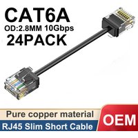 Cat6/Cat6a 24 Pack Slim RJ45 UTP Network Cord 10Gbps Cat 6 Patch Cable for PS5 Patch Panel to Switch Flexiable
